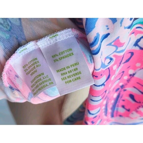 Lilly Pulitzer All that she wants Waverly Multicolor Floral 3/4 Sleeves Blouse S - Picture 5 of 8